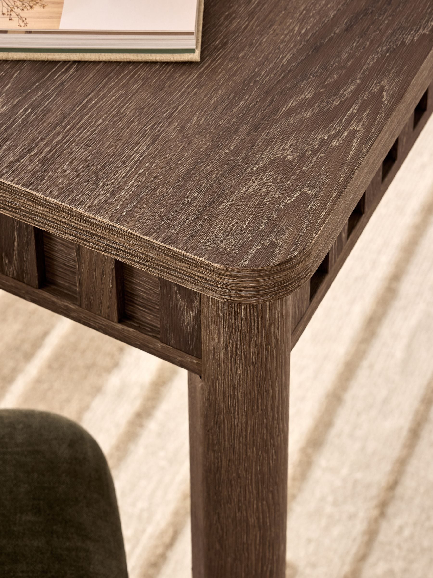 Buy Dark Natural Hoxton Extending 6 to 8 Seater Dining Table from