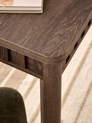 Dark Natural Hoxton Extending 6 to 8 Seater Dining Table - Image 4 of 9