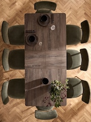 Dark Natural Hoxton Extending 6 to 8 Seater Dining Table - Image 5 of 9
