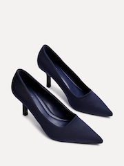 Linzi Navy Blue Kat Closed Court Stiletto Heels - Image 5 of 5