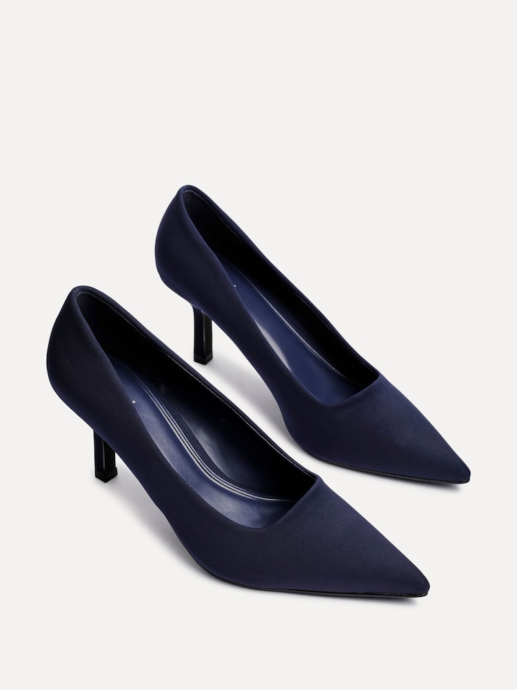 Linzi Navy Blue Kat Closed Court Stiletto Heels - Image 5 of 5