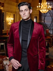 Skopes Red Skopes Paso Velvet Tailored Jacket - Image 3 of 5