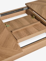 Mid Natural Owen Extending 6 to 8 Seater Dining Table - Image 9 of 9
