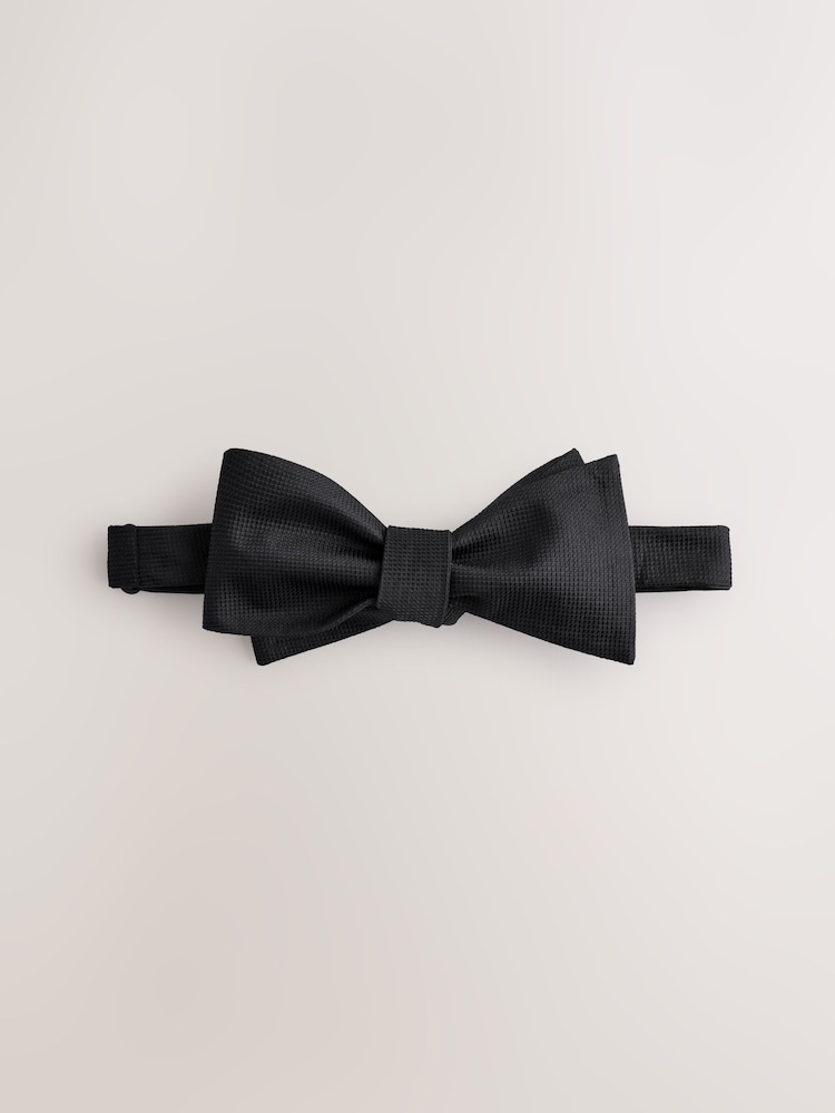 Black Self Tie Bow Tie - Image 1 of 4