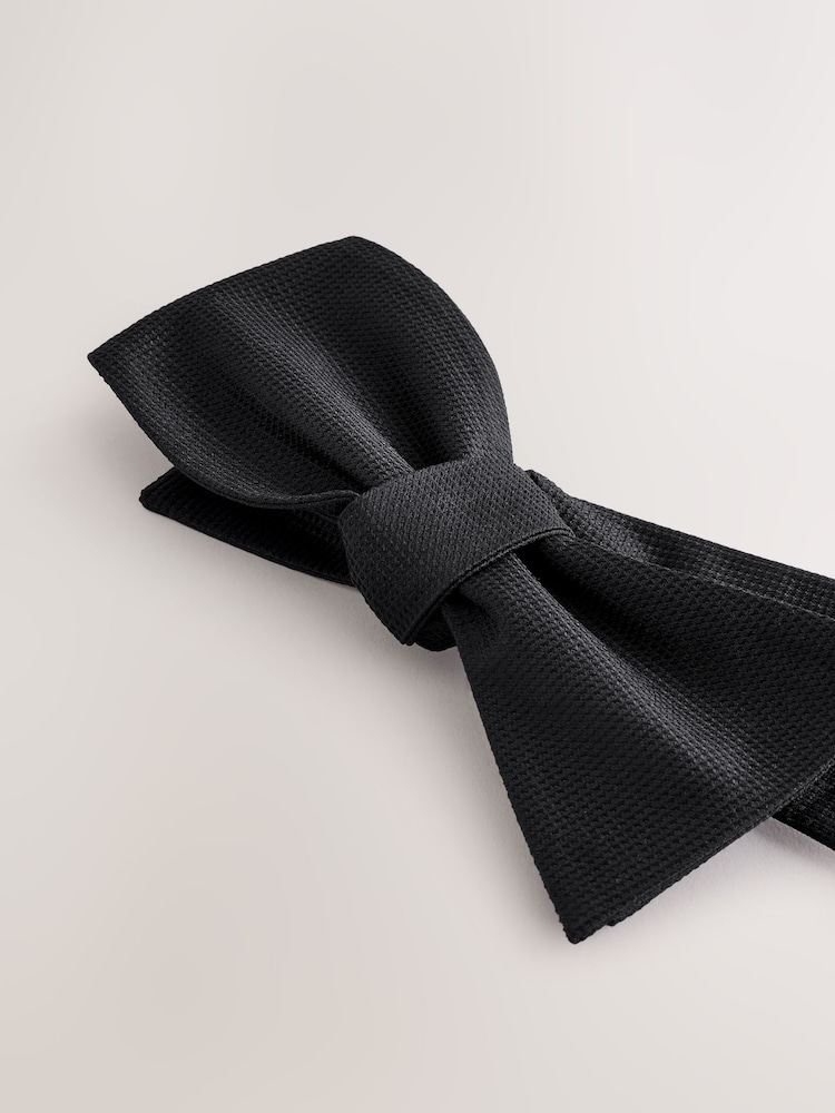 Black Self Tie Bow Tie - Image 2 of 4