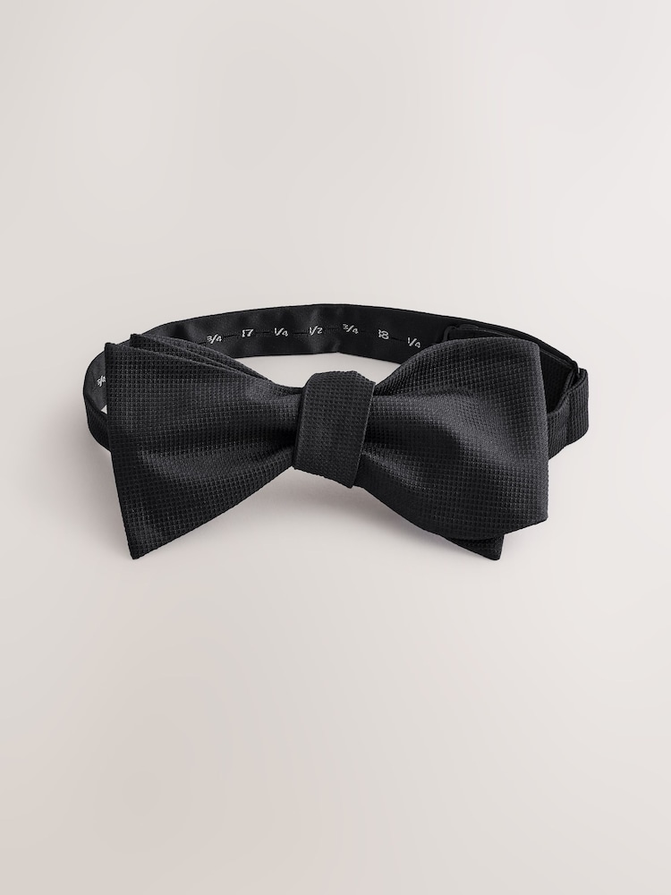 Black Self Tie Bow Tie - Image 3 of 4