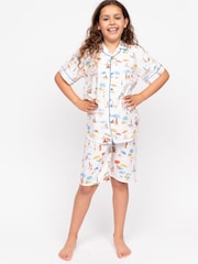 Cyberjammies Cream Minijammies Printed Shorty Set - Image 2 of 4