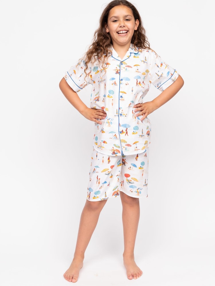 Cyberjammies Cream Minijammies Printed Shorty Set - Image 2 of 4