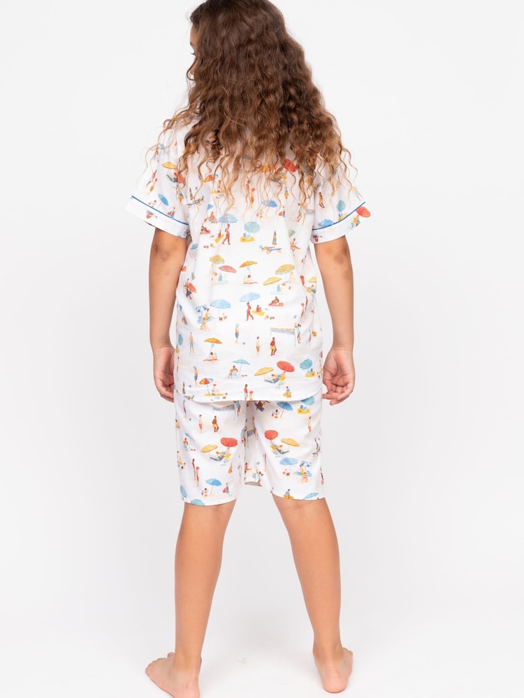 Cyberjammies Cream Minijammies Printed Shorty Set - Image 3 of 4