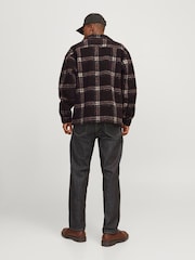 JACK & JONES Brown Checked Teddy Overshirt - Image 3 of 5