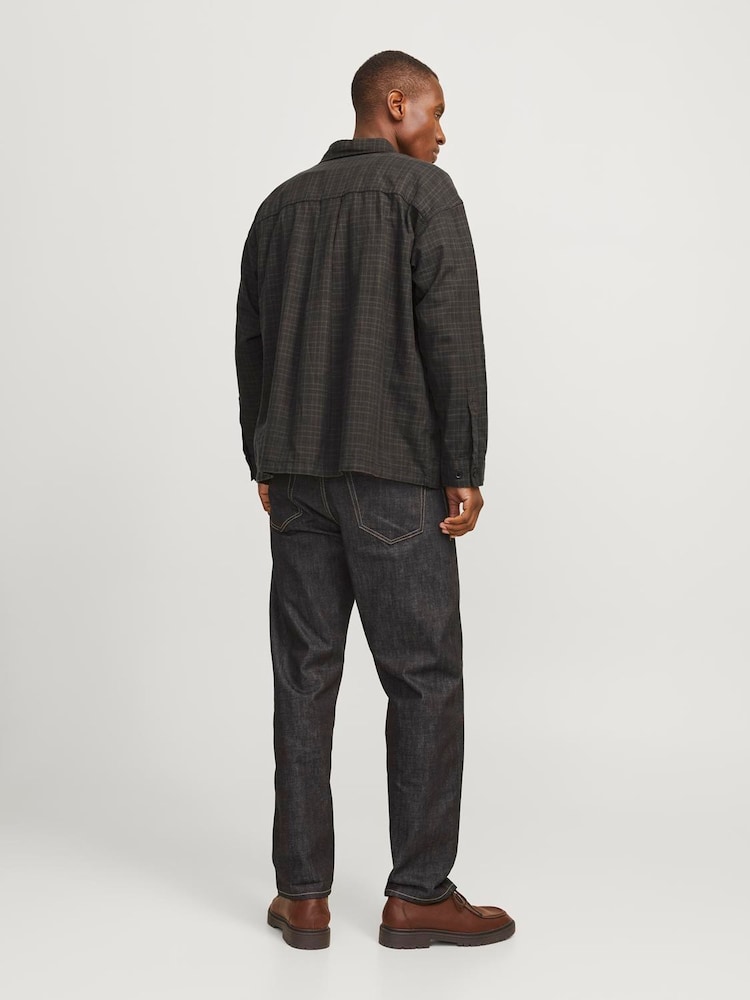 JACK & JONES Grey Long Sleeved Checked Overshirt - Image 2 of 6