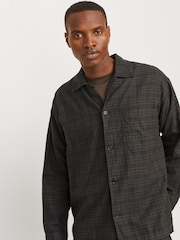 JACK & JONES Grey Long Sleeved Checked Overshirt - Image 3 of 6