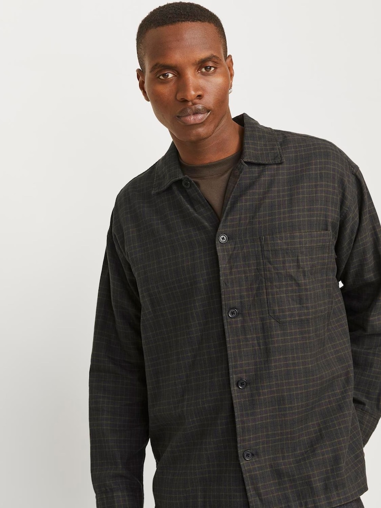 قميص فوقي مربعات بكُم طويل من JACK & JONES - Image 3 of 6