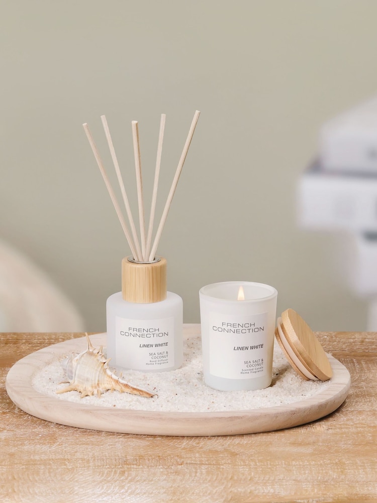 French Connection WhiteNatural Gift Set with Tray and Stones - Image 2 of 4