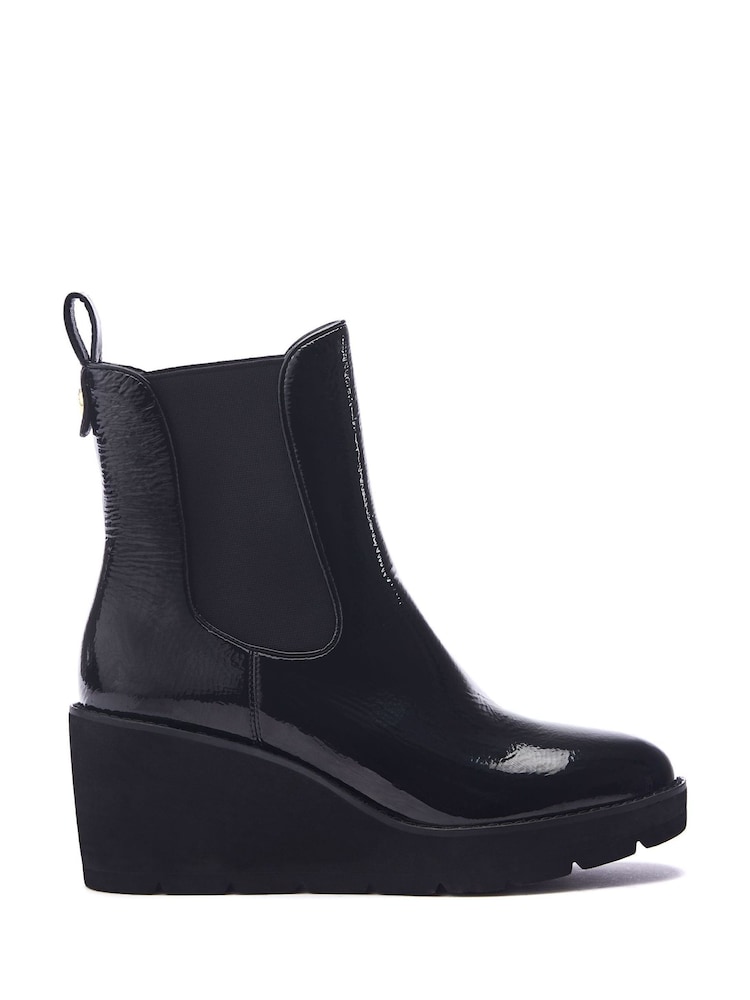 Moda in Pelle Allby Wedge Chelsea Black Boots - Image 1 of 4