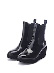 Moda in Pelle Allby Wedge Chelsea Black Boots - Image 2 of 4