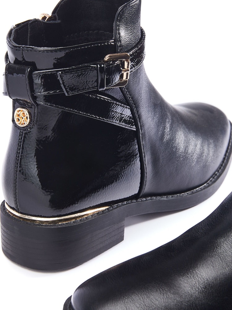 Moda in Pelle Laira Smart Ankle Boots With Strap Detail - Image 4 of 4