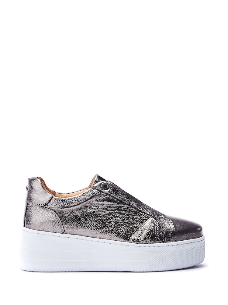 Moda in Pelle Aneeba Elasticated Front Chunky Leather Trainers - Image 1 of 4