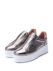 Moda in Pelle Aneeba Elasticated Front Chunky Leather Trainers - Image 2 of 4