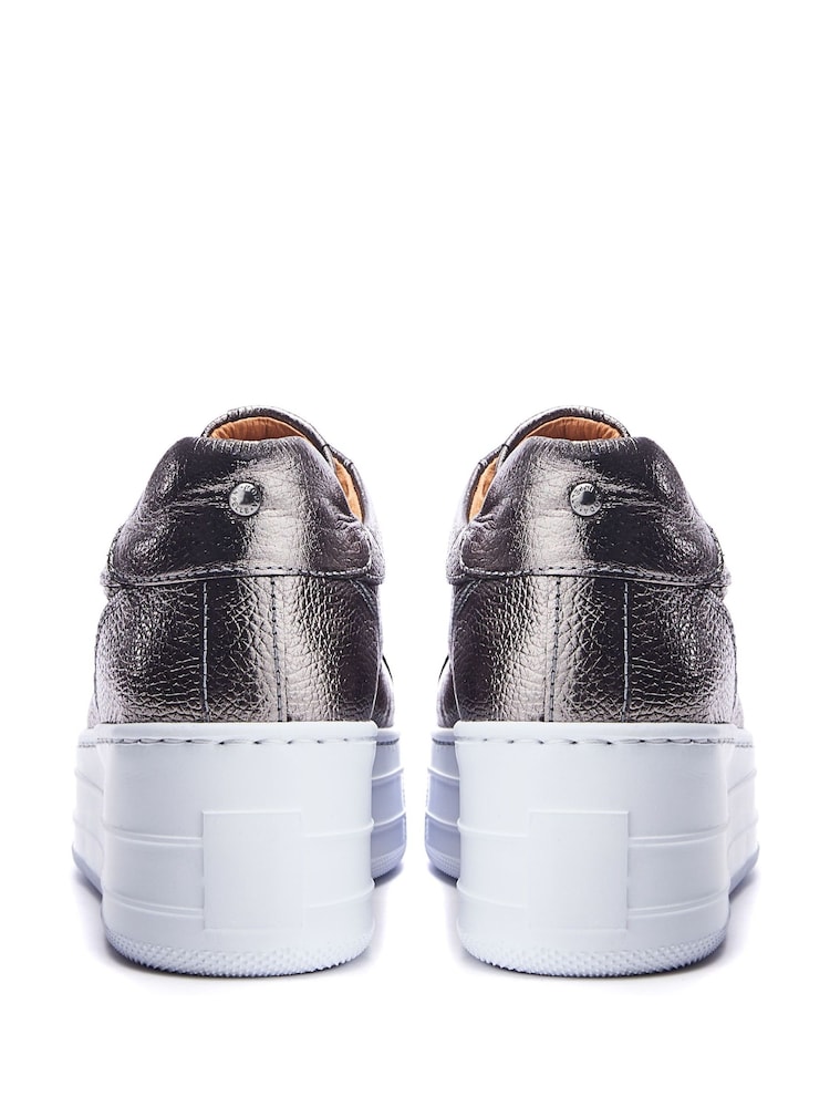 Moda in Pelle Aneeba Elasticated Front Chunky Leather Trainers - Image 4 of 4