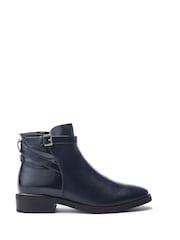 Moda in Pelle Laira Smart Ankle Boots With Strap Detail - Image 1 of 4