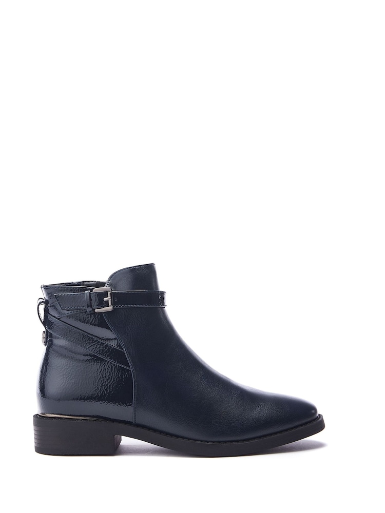 Moda in Pelle Laira Smart Ankle Boots With Strap Detail - Image 1 of 4
