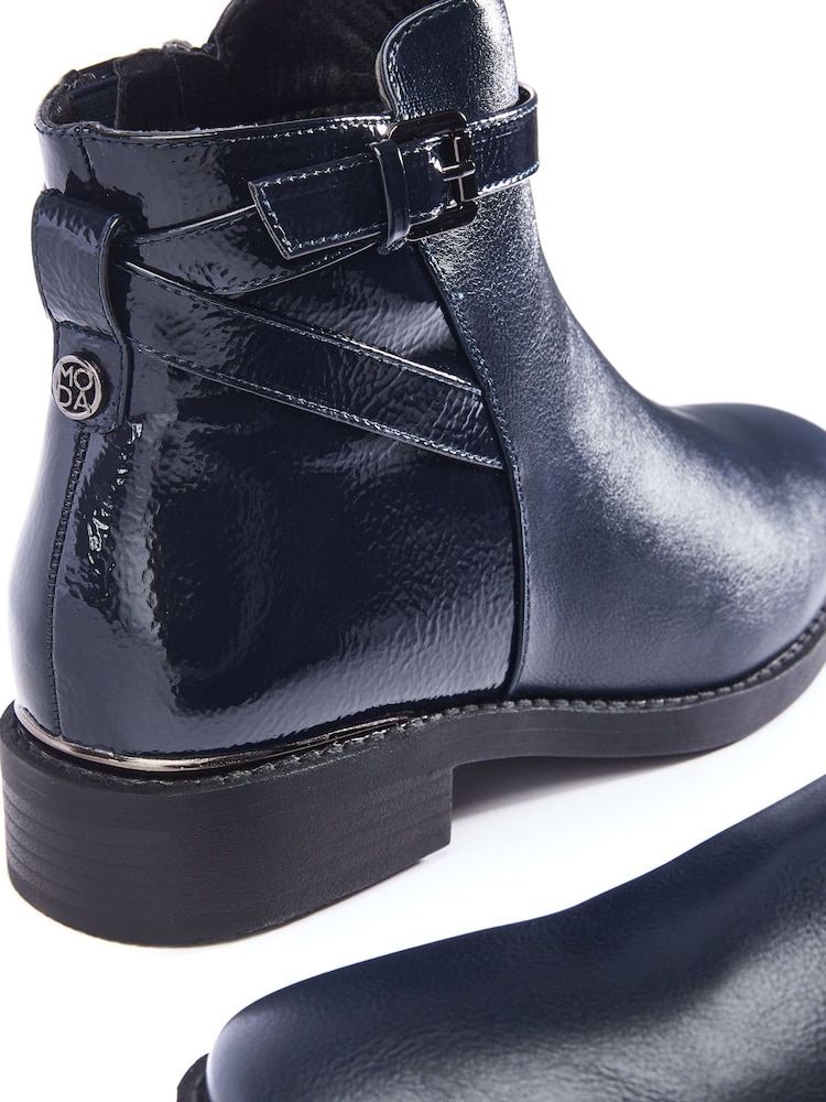 Moda in Pelle Laira Smart Ankle Boots With Strap Detail - Image 4 of 4