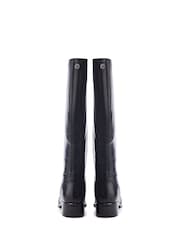 Moda in Pelle Sherice Button Front Brogue Detail Leather Long Boots - Image 3 of 4