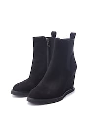 Moda in Pelle Pieux Wedge Heel Chelsea Black Boots - Image 2 of 4
