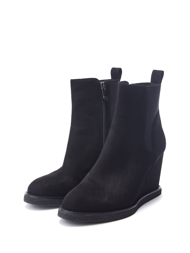 Moda in Pelle Pieux Wedge Heel Chelsea Black Boots - Image 2 of 4