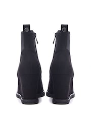 Moda in Pelle Pieux Wedge Heel Chelsea Black Boots - Image 3 of 4