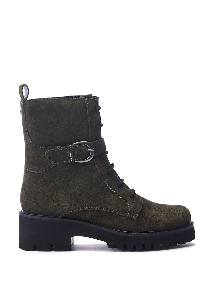 Moda in Pelle Oberon Mid Height Lace-Up Leather Boots - Image 1 of 4