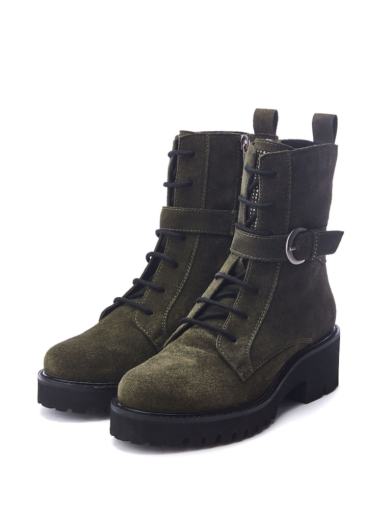 Moda in Pelle Oberon Mid Height Lace-Up Leather Boots - Image 2 of 4