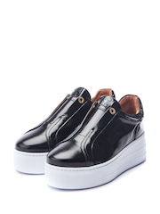 Moda in Pelle Aneeba Elasticated Front Chunky Leather Trainers - Image 2 of 4