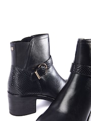 Moda in Pelle Leighton Leather Block Heel Ankle Boots With Strap Detail - Image 4 of 4