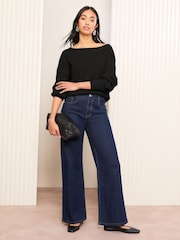 Friends Like These Black Petite Off The Shoulder Jumper - Image 3 of 5