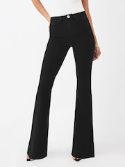Lipsy Black Mid Rise Flare Jeans - Image 4 of 4