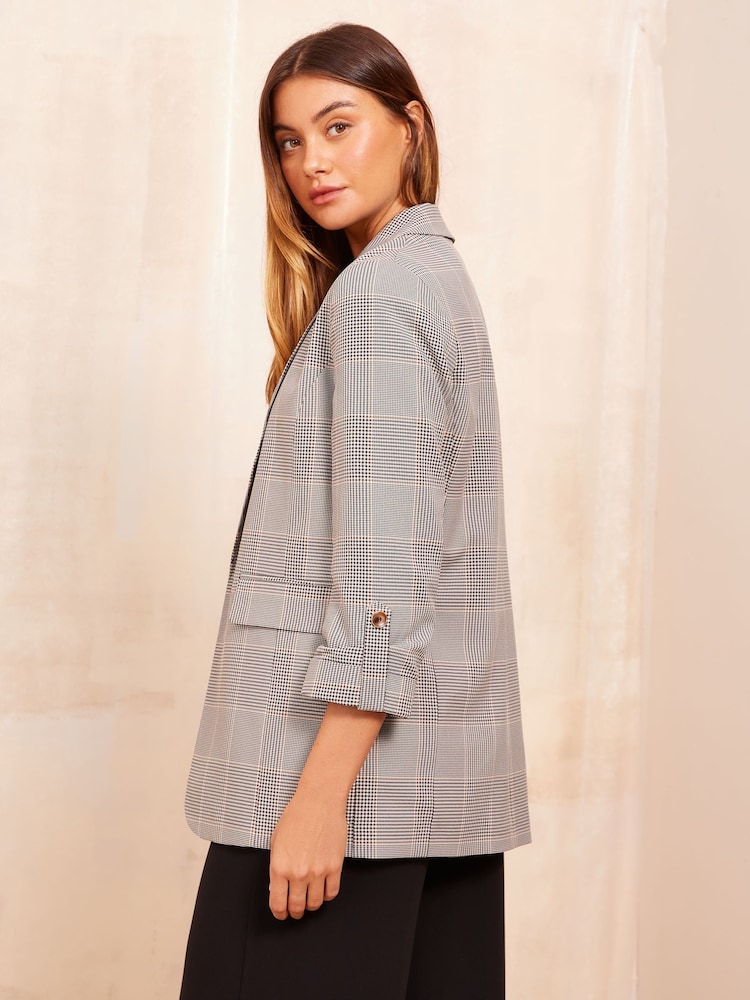 Friends Like These Grey Edge to Edge Button Detail Blazer - Image 1 of 4