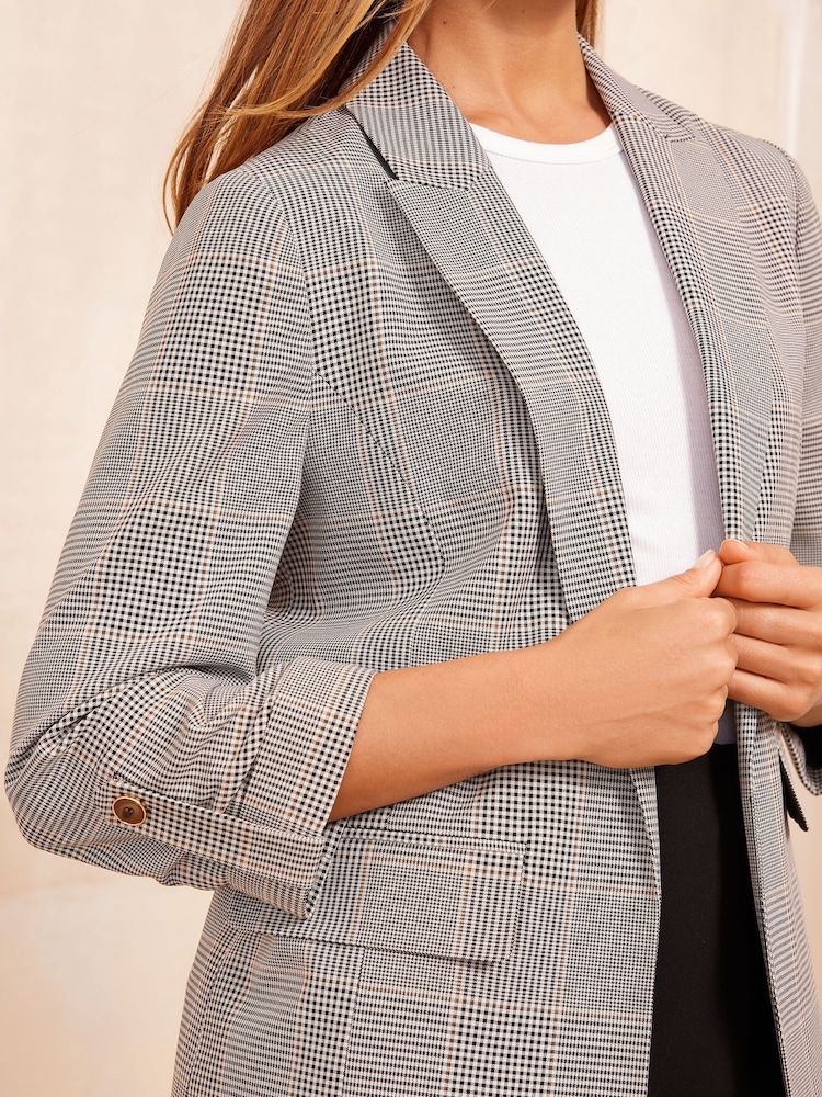 Friends Like These Grey Edge to Edge Button Detail Blazer - Image 2 of 4