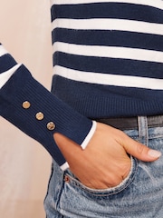Friends Like These Stripe Long Sleeve Crew Neck Jumper - Image 2 of 4