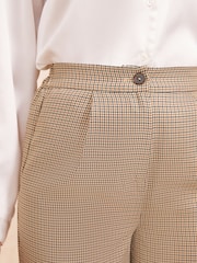 Friends Like These Brown Wide Leg Tailored Check Trousers - Image 3 of 4