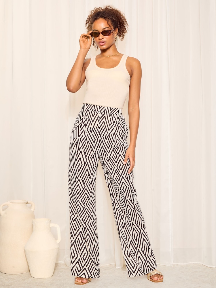 Friends Like These Black Wide Leg Textured Co-ord Trousers - Image 3 of 4