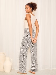Friends Like These Black Wide Leg Textured Co-ord Trousers - Image 4 of 4