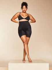 Lipsy Black Sculpt Medium Tummy Control Mid Thigh Shapewear Shorts - Image 2 of 7