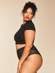 Lipsy Black Sculpt Medium Tummy Control Shapewear High Waist Briefs - Image 1 of 6