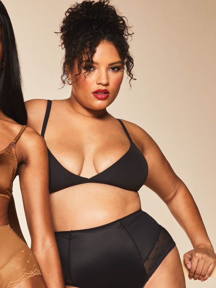 Lipsy Black Sculpt Medium Tummy Control Shapewear High Waist Briefs - Image 6 of 6