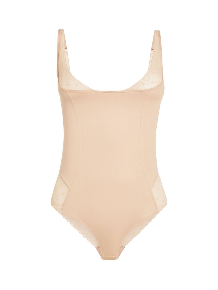 Lipsy Nude Sculpt Tummy Control Wear Your Own Bra Shapewear Body - Image 6 of 6