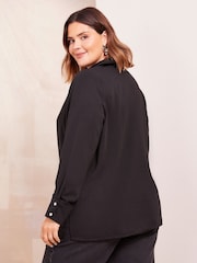 Curves Like These Black Long Sleeve Relaxed Shirt - Image 3 of 8