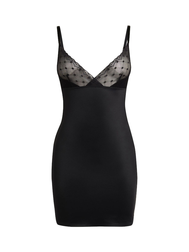 Lipsy Black Sculpt Tummy Control Wear Your Own Bra Shapewear Slip - Image 5 of 5