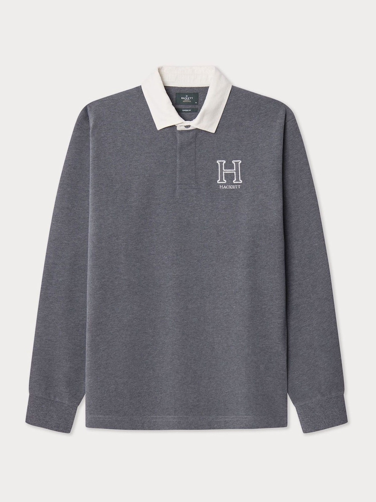 Gris - Camiseta de rugby para hombre de Hackett - Imagen 1 de 3